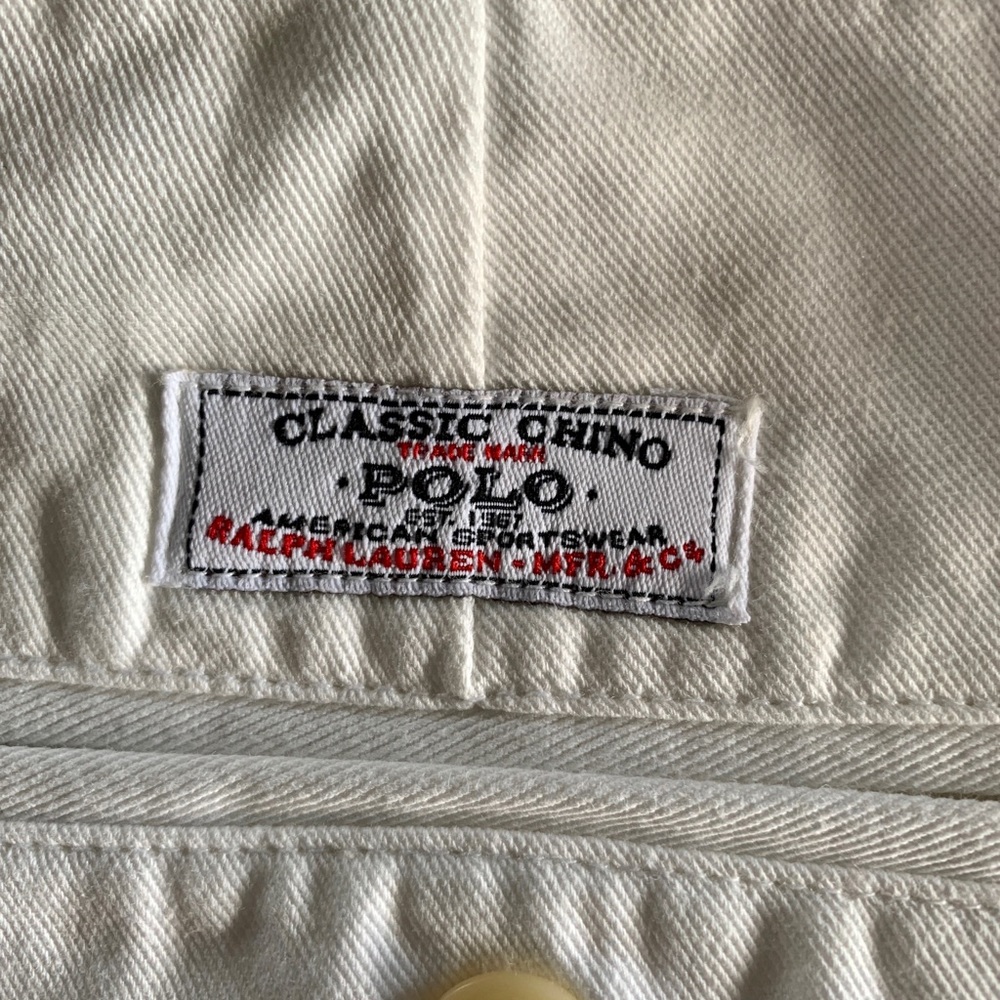 POLO RALPH LAUREN BOY’S WHITE CHINOS - Picture 7 of 7